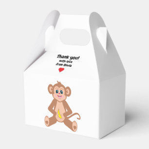 Monkey on a White Background Favour box