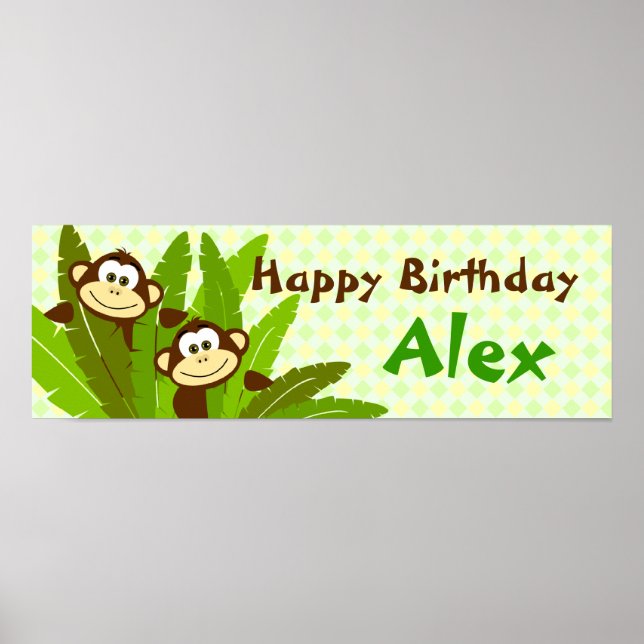 Monkey Party Banner Poster (Front)