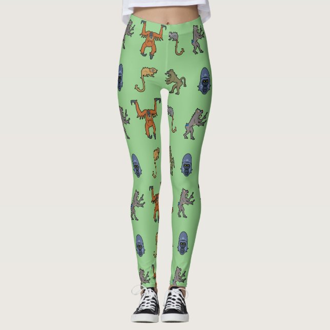 Monkey Pattern Leggings (Front)