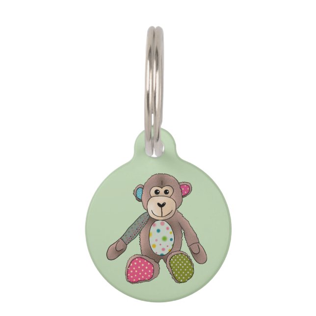 monkey  pet tag (Front)