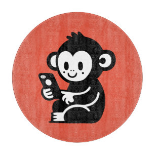 Monkey Phone Cutting Board