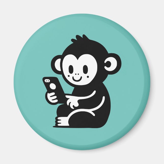 Monkey Phone Magnet (Front)