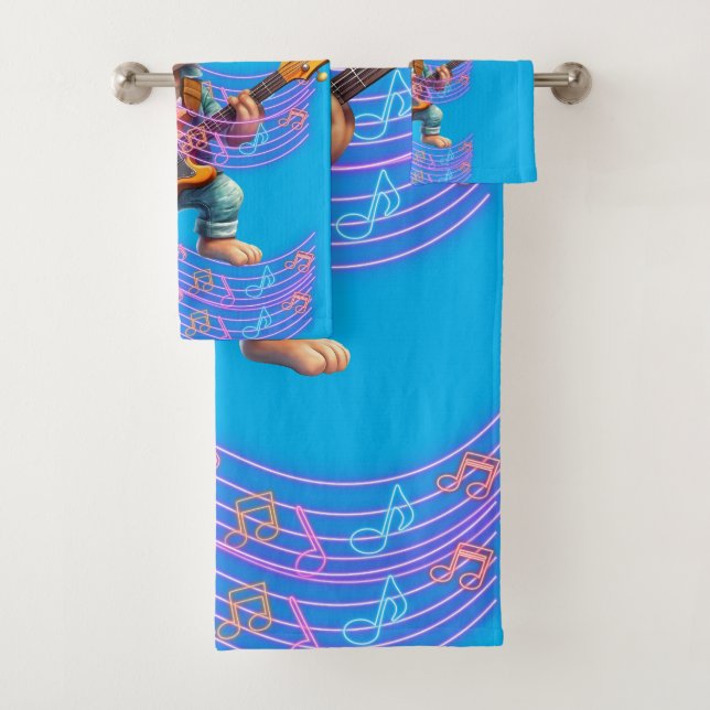 Monkey playing muasic Towel (Insitu)