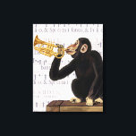 Monkey Playing Trumpet Canvas Print<br><div class="desc">Entertainment & Leisure</div>