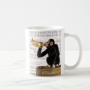 Monkey Playing Trumpet Coffee Mug