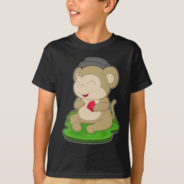 Monkey Poker Poker cards T-Shirt (Front)