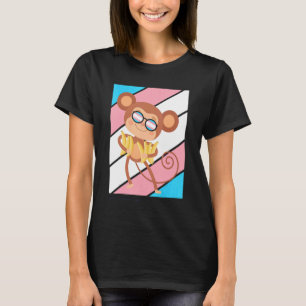 Monkey Pride Transgender Flag Lgbtq Proud Ally Pri T-Shirt