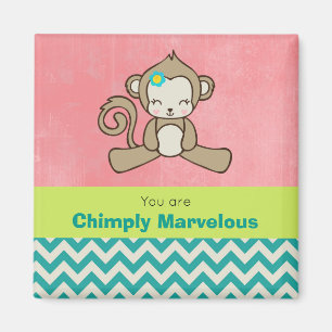 Monkey Pun Appreciation Cute Kawaii Fun Magnet