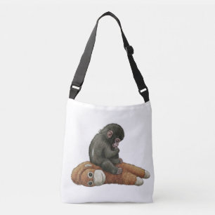 Monkey Punch, Baby Monkey Orangutan Hug  Crossbody Bag