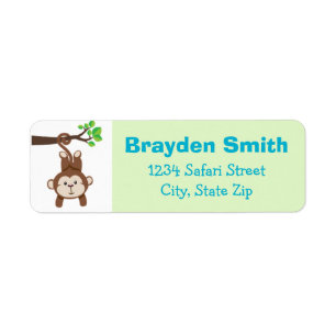 Monkey Return Address Label
