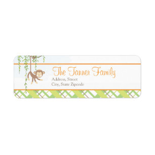Monkey Return Address Label