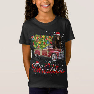Monkey Rides Red Truck Christmas Pajama T-Shirt