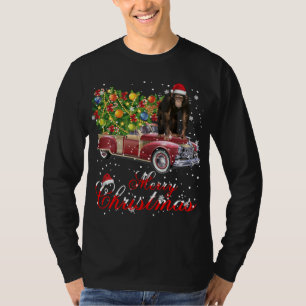 Monkey Rides Red Truck Christmas Pajama T-Shirt