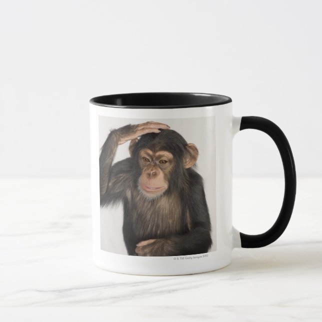 Monkey scratching its head mug (Right)