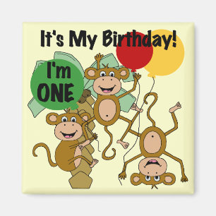 Monkey Shine 1st Birthday Tshirts and Gifts Magnet