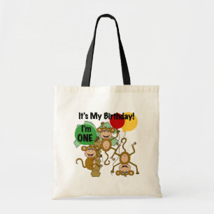 Monkey Shine 1st Birthday Tshirts and Gifts Tote Bag