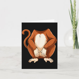 Monkey Shirt Adult Kids Men Women Brown Monkey Cos Card