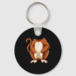 Monkey Shirt Adult Kids Men Women Brown Monkey Cos Key Ring