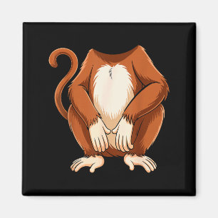 Monkey Shirt Adult Kids Men Women Brown Monkey Cos Magnet