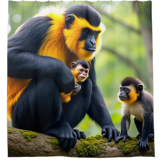 Monkey Shower Curtain (Front)