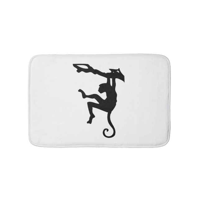 Monkey Silhouette Bath Mat (Front)