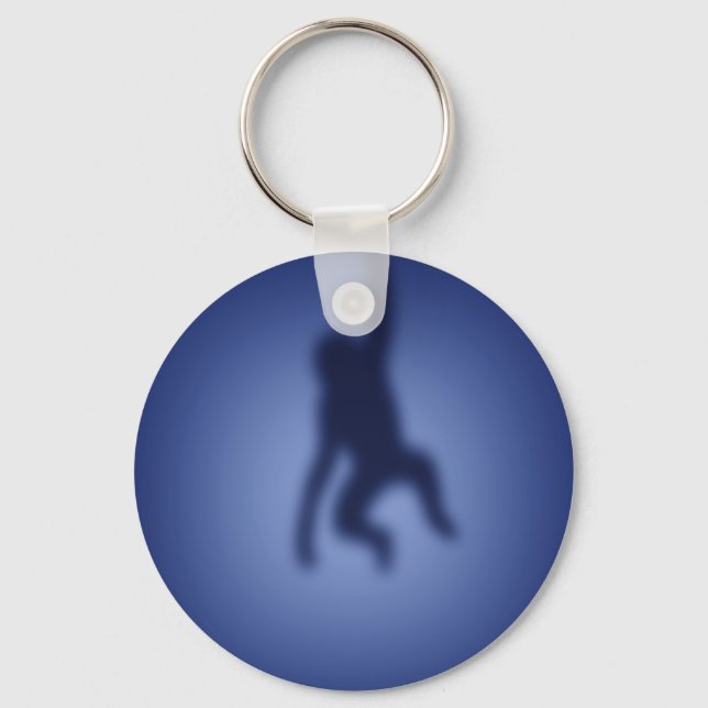 Monkey silhouette key ring (Front)