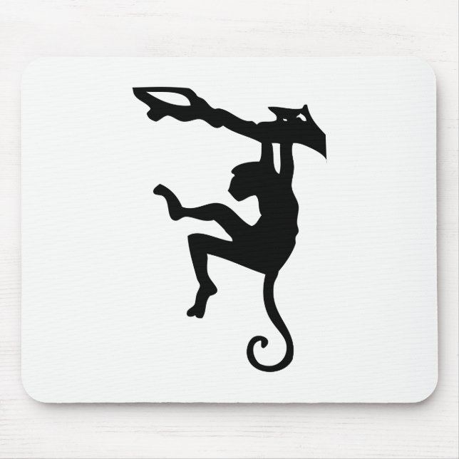 Monkey Silhouette Mouse Mat (Front)