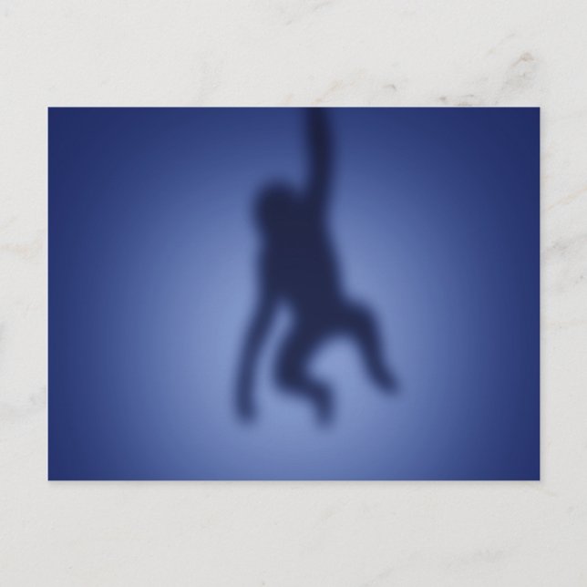 Monkey silhouette postcard (Front)