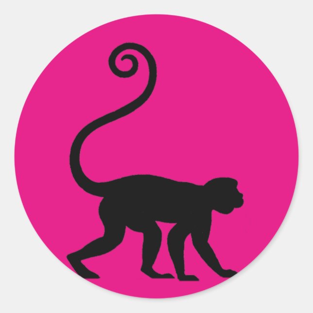 Monkey Silhouette Stickers (Front)