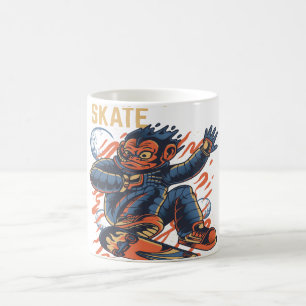 MONKEY SKATE COFFEE MUG