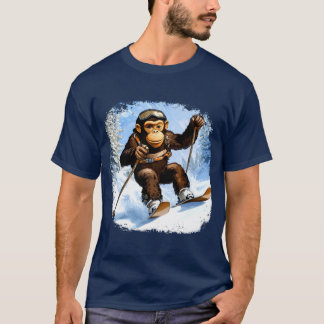 Monkey ski / skier monkey T-Shirt