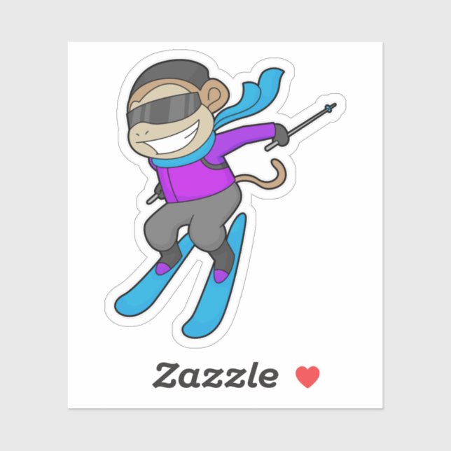 Monkey Skier Ski (Sheet)