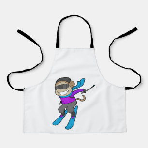 Monkey Skier Ski Apron