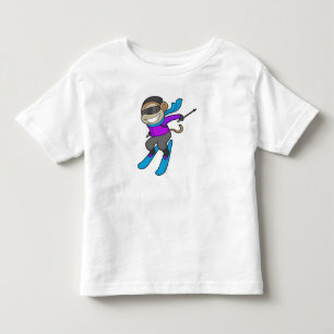 Monkey Skier Ski Toddler T-Shirt