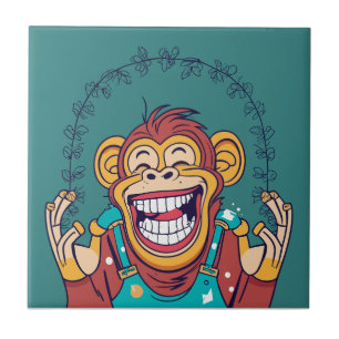 Monkey Smiling Tile