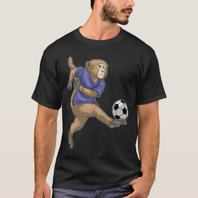 Monkey Soccer player Soccer T-Shirt (Front)