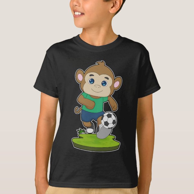 Monkey Soccer player Soccer T-Shirt (Front)