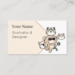 Monkey Soccer Player with Prosthetic Leg and Cat S Business Card