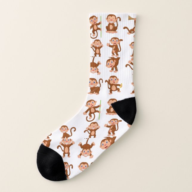 Monkey Socks  (Left Outside)