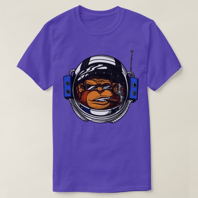 Monkey Space Astronaut T-Shirt (Design Front)