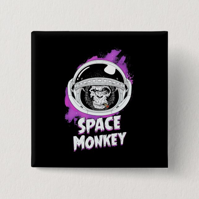 Monkey Space Monkey 15 Cm Square Badge (Front)