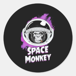 Monkey Space Monkey Classic Round Sticker