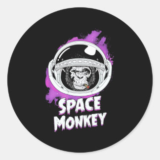 Monkey Space Monkey Classic Round Sticker
