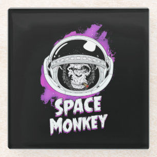 Monkey Space Monkey Glass Coaster