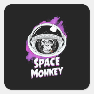 Monkey Space Monkey Square Sticker