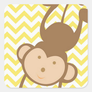 Monkey Square Sticker