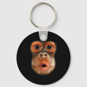 Monkey Stomach Funny Meme Cool Viral Video Key Ring