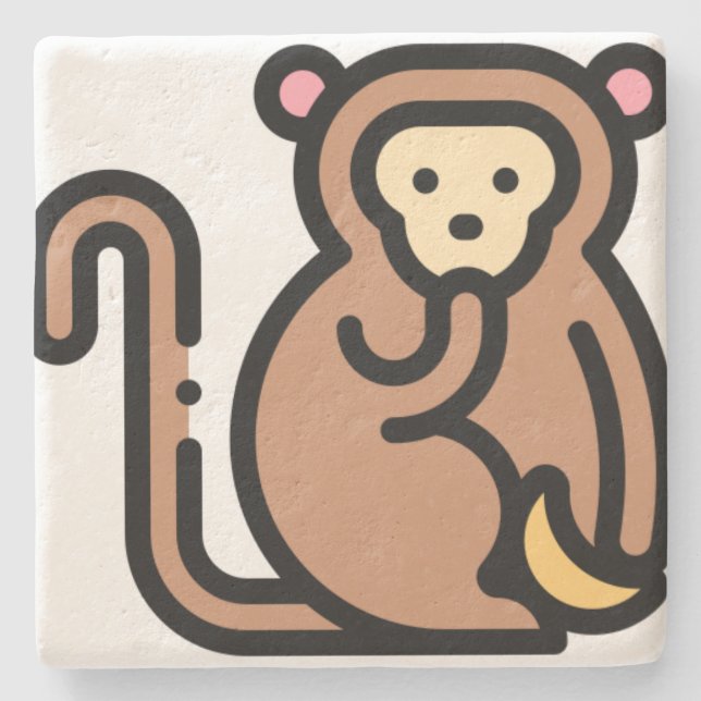 Monkey Stone Coaster (Front)