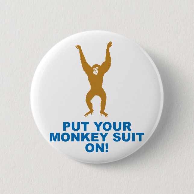 Monkey Suit 6 Cm Round Badge (Front)