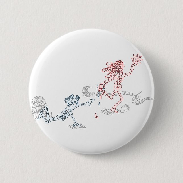 monkey sun snatcher 6 cm round badge (Front)